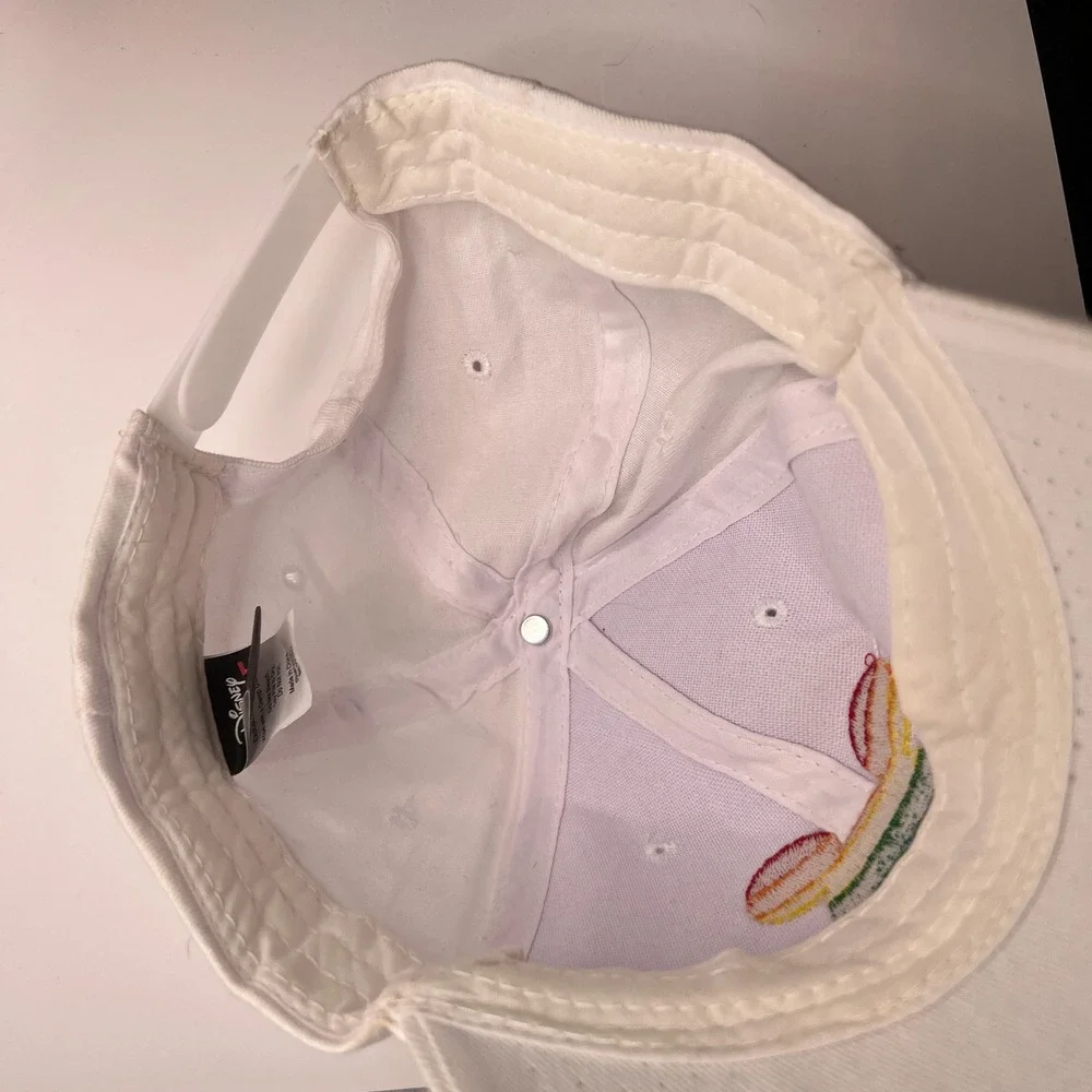 Disney Pride Collection Mickey Mouse Rainbow White Snapback Baseball Hat Cap